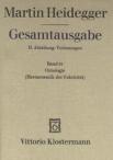 Gesamtausgabe Abt. 2 Vorlesungen Bd. 63. Ontologie
