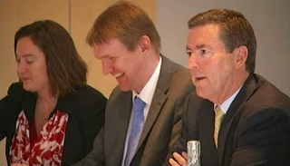 Ásgeir Margeirsson (head of HS Orka) and Ross Beaty (head of Magma/Alterra Power)